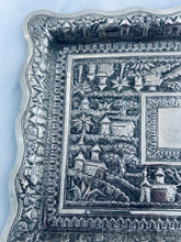 Load image into Gallery viewer, Indian Silver Tray with Village Scenes, Calcutta, c.1900-1920