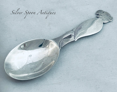 Cute Art Deco Sterling Caddy/Child's Spoon, William Adams, Birmingham, 1931
