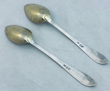 Load image into Gallery viewer, Pair of Scottish sterling bright-cut teaspoons, William Auld, Edinburgh, c.1800