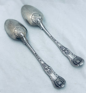 Pair of Kings Pattern Tablespoons, London, Chawner and Co, 1845/1846