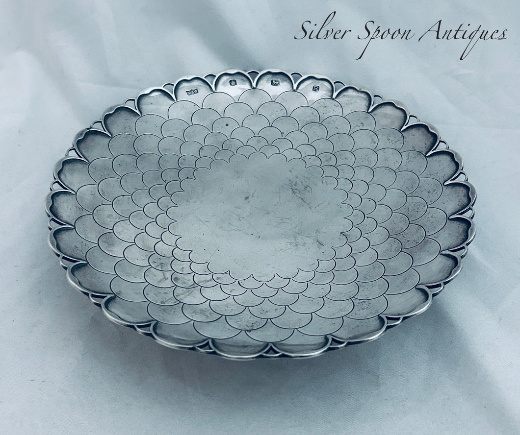 MCM English Sterling Footed Dish, Mappin and Webb, Sheffield, 1959