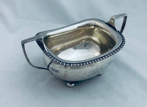 English sterling silver sugar bowl, C S Harris & Sons Ltd, London, 1905