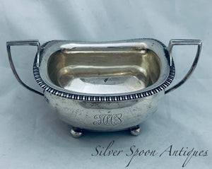 English sterling silver sugar bowl, C S Harris & Sons Ltd, London, 1905
