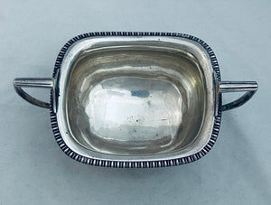 English sterling silver sugar bowl, C S Harris & Sons Ltd, London, 1905