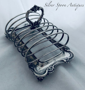 Early Victorian six slice sterling toast rack, John & Edward Edwards, London, 1840