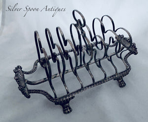 Georgian Sterling Toast Rack, Charles Fox, London, 1816