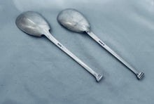Load image into Gallery viewer, Pair of Art Deco English Sterling Serving Spoons, James Dixon &amp; Sons, Sheffield, 1921