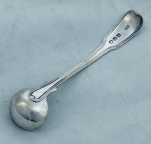 Load image into Gallery viewer, English Fiddle and Thread long stemmed salt spoon, Thomas Barker, London, 1819