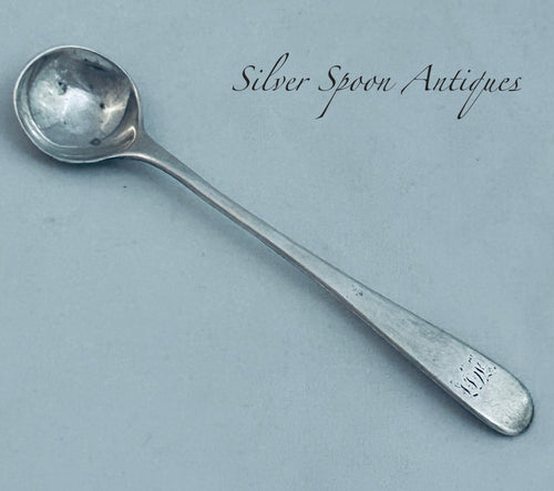 Georgian Irish silver salt spoon, Charles Marsh, Dublin, 1822