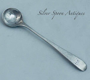 Georgian Irish silver salt spoon, Charles Marsh, Dublin, 1822