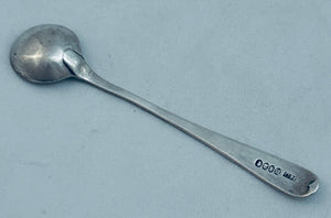 Georgian Irish silver salt spoon, Charles Marsh, Dublin, 1822