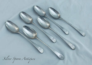 Set of 6 English Tablespoons, Judith Callard, London, 1768