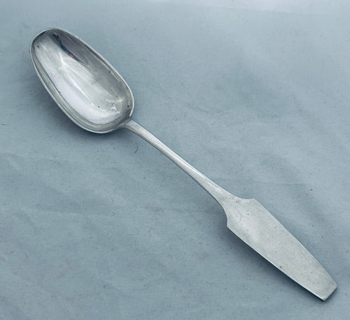 Interesting European Silver Tablespoon, Germany?, 1800s