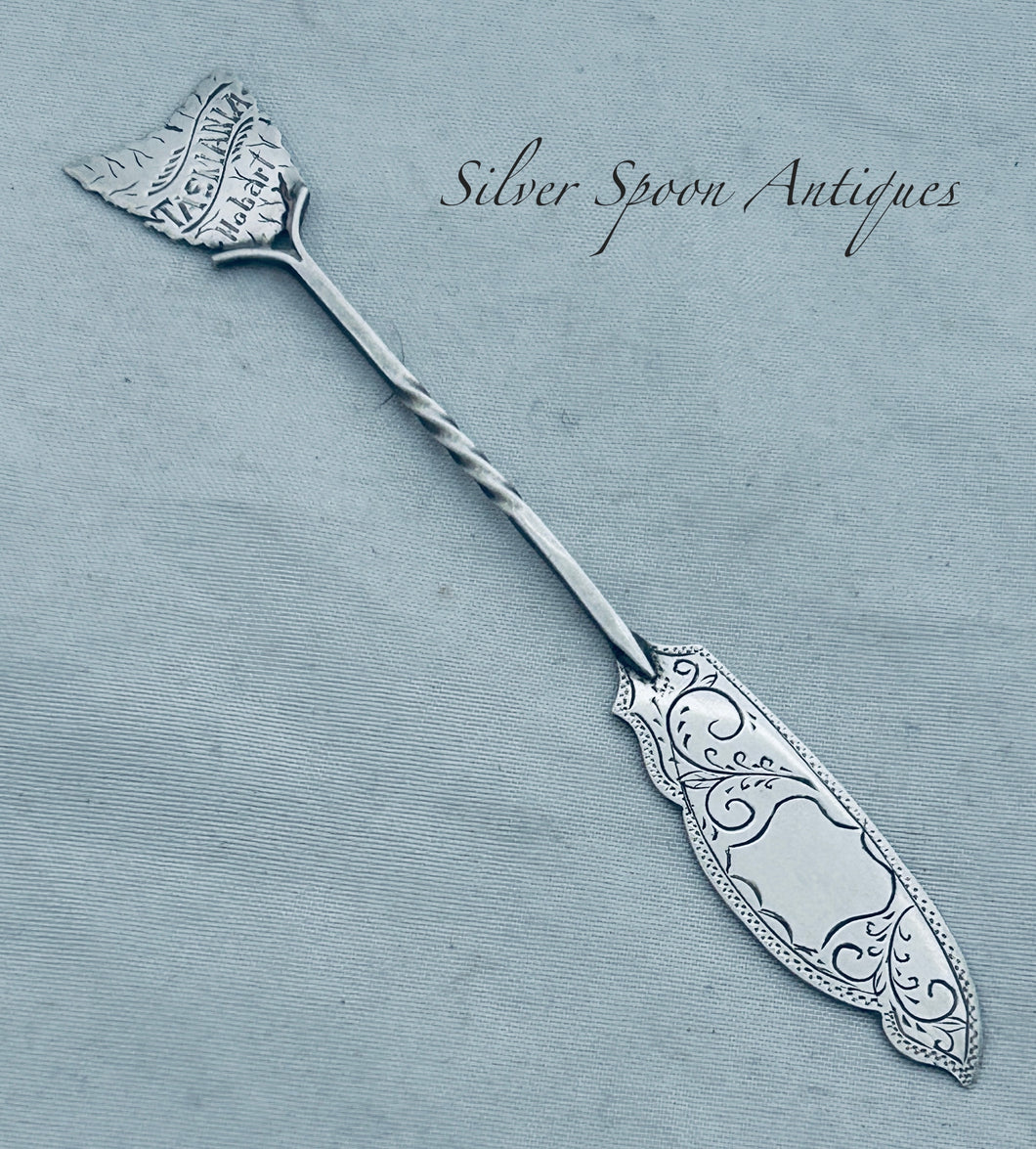 Australian sterling butter knife, W.Golding, Hobart, c.1900