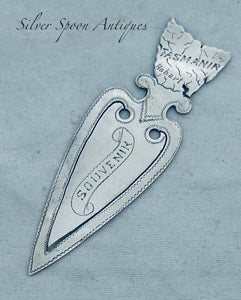 Australian sterling bookmark, W.Golding, Hobart, c.1900