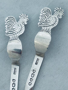 Pair of Victorian English Sterling Poultry Skewers, Williams & Co, London, 1889