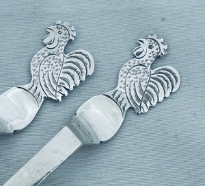 Pair of Victorian English Sterling Poultry Skewers, Williams & Co, London, 1889