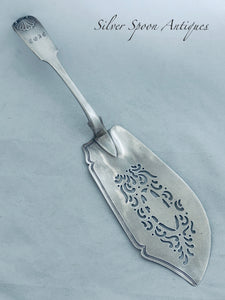 English Provincial Fish Slice, John Walton, Newcastle, 1835