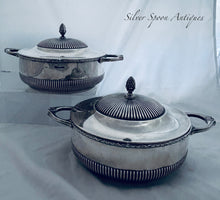 Load image into Gallery viewer, Pair of solid silver European lidded tureens, Wilhelm Binder, Germany, c.1900