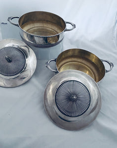 Pair of solid silver European lidded tureens, Wilhelm Binder, Germany, c.1900