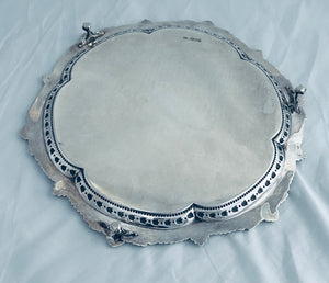 English Edwardian Sterling Salver, Robert Pringle & Sons, London, 1906