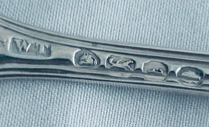 Full English Georgian sterling canteen (12), Fiddle, Shell and Thread Pattern, Traies, London, c.1835