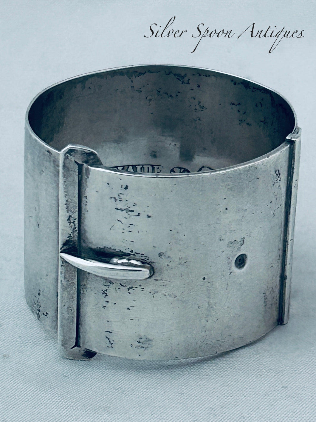 Rare Australian Belt Serviette Ring, Wendt, Adelaide, 1890s