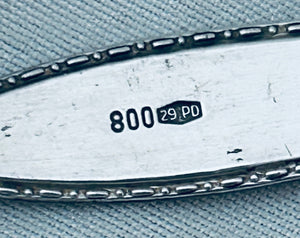Set of ten Italian 800 silver teaspoons, Greggio Rino, Selvazzano Dentro