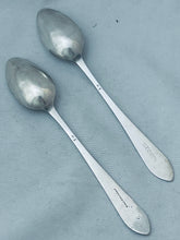 Load image into Gallery viewer, Pair of Irish Provincial Teaspoons, IW, c.1780-1800