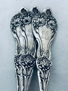 Sweet American Sterling setting for 3, 'Majestic' pattern, Alvin, c.1900