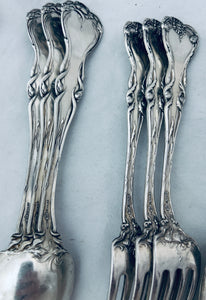 Sweet American Sterling setting for 3, 'Majestic' pattern, Alvin, c.1900