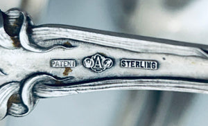 Sweet American Sterling setting for 3, 'Majestic' pattern, Alvin, c.1900