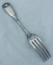 Load image into Gallery viewer, Fiddle Shell &amp; Thread Sterling Table Fork, Eley, Fearn &amp; Chawner, London, 1809