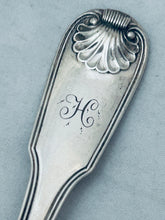 Load image into Gallery viewer, Fiddle Shell &amp; Thread Sterling Table Fork, Eley, Fearn &amp; Chawner, London, 1809