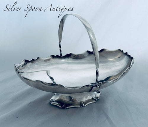 Medium sized Victorian Sterling Basket, Hukin and Heath, London, 1888