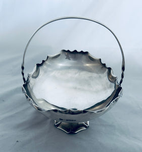 Medium sized Victorian Sterling Basket, Hukin and Heath, London, 1888