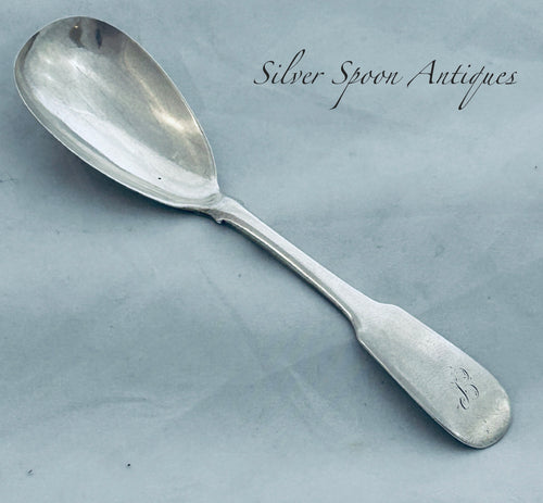 Large Georgian Irish Caddy Spoon, Richard Whitford, Dublin, 1817