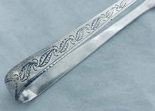 Load image into Gallery viewer, Rare pair of English provincial sterling sugar tongs, Nathaniel Smith &amp; Co, Sheffield, 1801