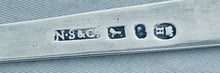 Load image into Gallery viewer, Rare pair of English provincial sterling sugar tongs, Nathaniel Smith &amp; Co, Sheffield, 1801