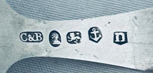 English Bright-cut Caddy Spoon, Cocks & Bettridge, Birmingham, 1811