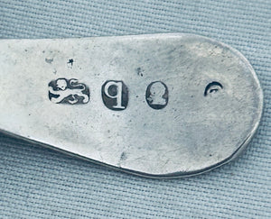 English Georgian silver Caddy Spoon, London, 1791