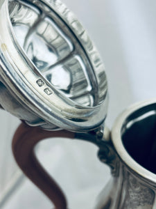 Heavy English sterling coffee pot, Hardy Bros, Birmingham, 1947 - 874 grams