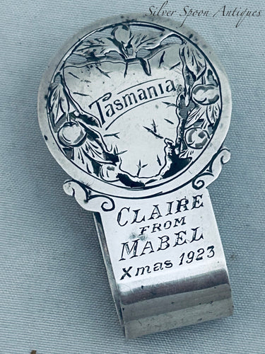 Tasmania Sterling Serviette Ring, Taylor and Sharp, Hobart, c.1920