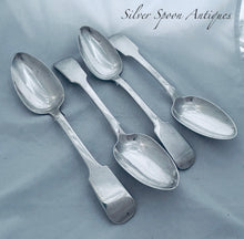 Load image into Gallery viewer, Set of four English Sterling Serving/Tablespoons, Jonathan Hayne, London, 1827