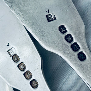 Set of 8 Sterling Table Forks, Eley and Fearn, London, 1819