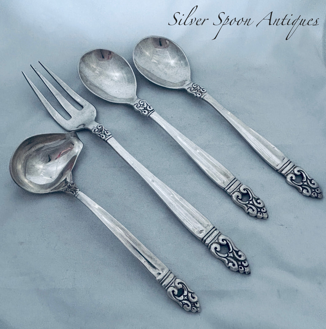 Heavy Mexican Sterling Serving set, 1950s-60s