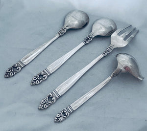 Heavy Mexican Sterling Serving set, 1950s-60s
