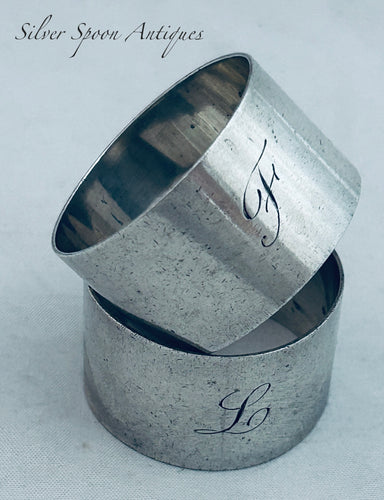 Pair of Australian sterling serviette rings, Prouds, 1926