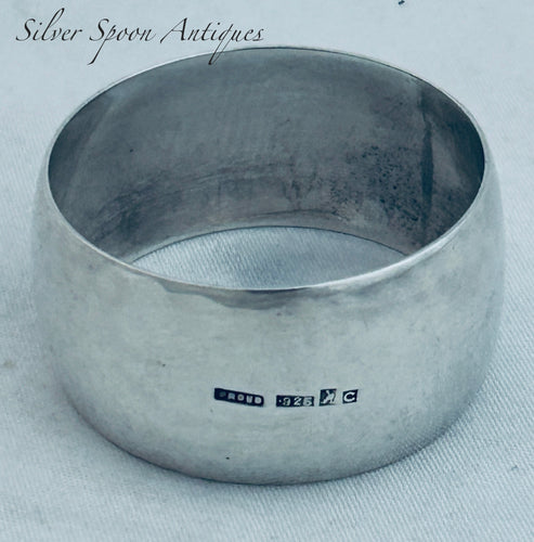 Australian Sterling Serviette Ring, Prouds, NSW, 1925