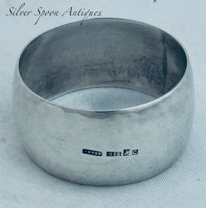 Australian Sterling Serviette Ring, Prouds, NSW, 1925